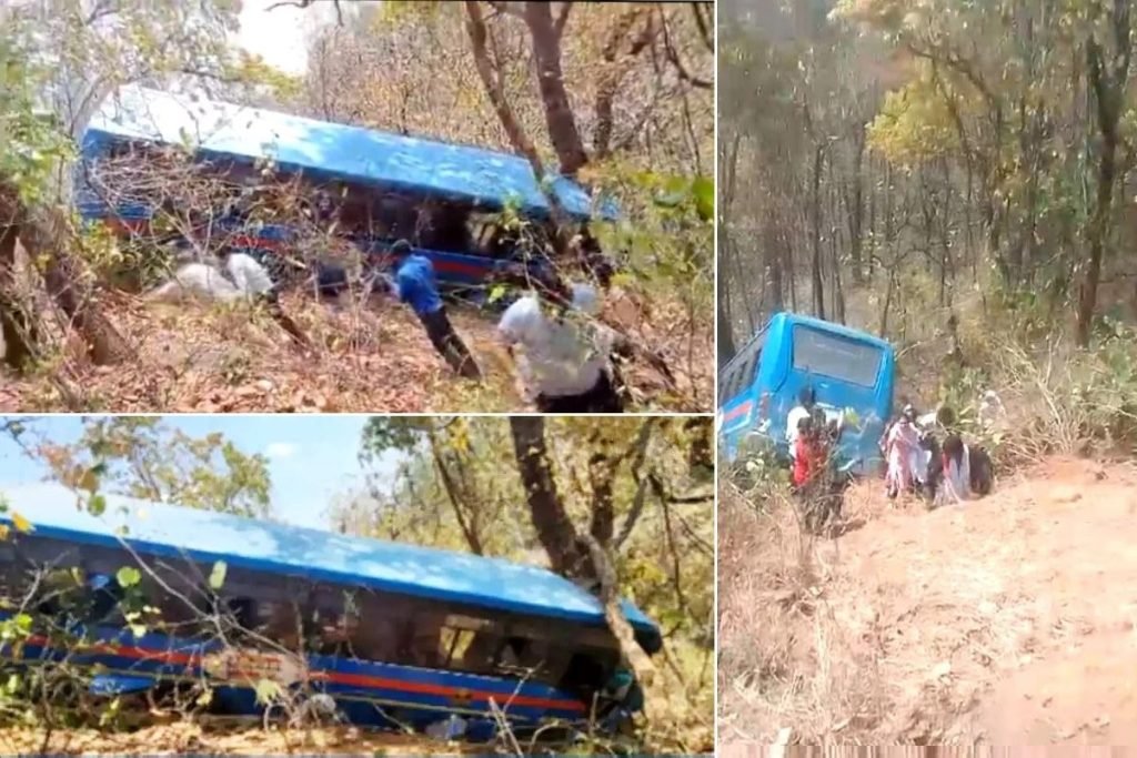 Bus full of passengers falls into ditch in Maharashtra,