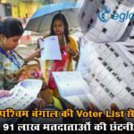 पश्चिम बंगाल की Voter List से 91 लाख मतदाताओं की छंटनी, EC ने पहली बार जिलेवार लिस्ट जारी की