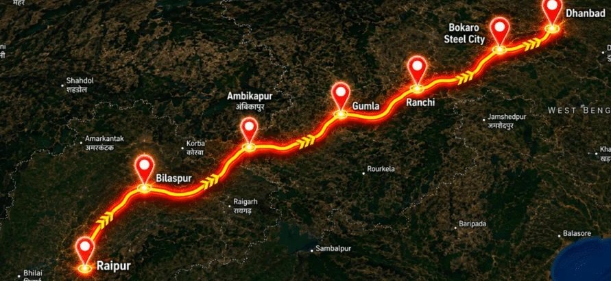 रायपुर-धनबाद एक्सप्रेसवे